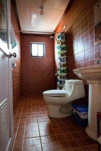 波尔多·格尼拉Charming 6-Bed House in Puerto Galera的一间带卫生间和水槽的浴室