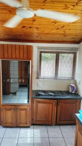 马盖特Msongi Guest House的客房内的厨房配有炉灶烤箱