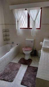 马盖特Msongi Guest House的浴室配有卫生间、浴缸和水槽。