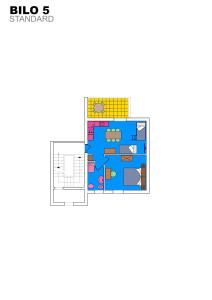 阿尔盖罗奥西斯公寓式酒店的家具的房屋的平面图