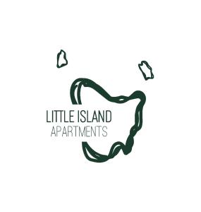 霍巴特Little Island Apartments的黑色小岛公寓标语