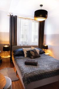 华沙ClickTheFlat Piękna Center Apart Rooms的一张床上的枕头