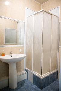 克列缅丘格Avalon的一间带水槽和淋浴的浴室