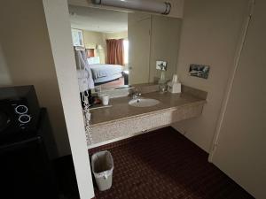 兰乔科尔多瓦兰乔科尔多瓦戴斯套房酒店的一间带水槽和大镜子的浴室
