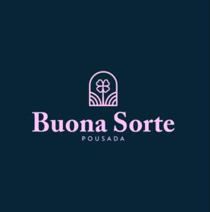伦索伊斯BUONA SORTE的商店的紫色和白色标志