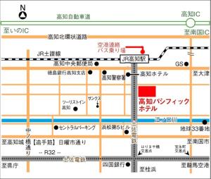 高知高知太平洋大酒店 的中国地铁线路图