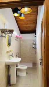 帝力A Luxury Duplex in Dili City, Timor-Leste的一间带卫生间和水槽的浴室