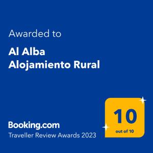 IllasAl Alba Alojamiento Rural的被授予其他所有标志的标志