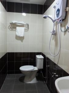 马六甲阿罗尔别墅的一间带卫生间和淋浴的浴室