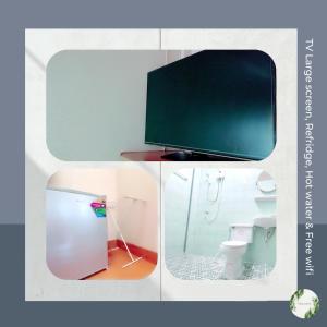 华欣SOLEIL HAUS - Huahin的电视浴室的三幅画