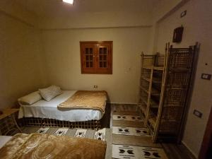 锡瓦SEMIRAmis Siwa的小房间设有两张床和一个架子