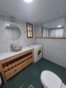 拉安戈斯图拉镇Los Rododendros的一间带水槽和洗衣机的浴室