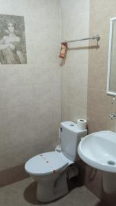 米内拉尔尼巴尼Семеен хотел НАЦИОНАЛ的浴室配有白色卫生间和盥洗盆。