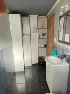 乌斯怀亚GAVIMAR的一间带水槽、卫生间和镜子的浴室