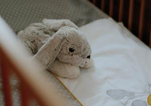 GroßkleinMühlbauerhof的一只塞满了兔子的床上