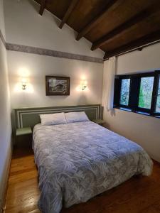 里瓦德塞利亚Amaicha casona的一间卧室,卧室内配有一张大床