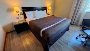奇廉奇廉迭戈阿尔马格罗酒店的一间位于酒店客房内的带大床的卧室