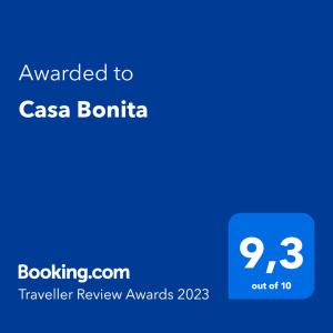 巴耶格兰雷伊Casa Bonita的蓝色文本框,有给casa bonita的单词