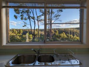 GlenbrookLunar Escape的厨房水槽和美景窗户