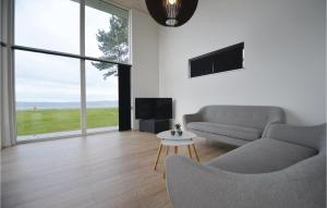 埃贝尔托夫特Gorgeous Home In Ebeltoft With Wifi的带沙发和电视的客厅