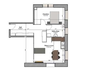 克莱蒙费朗Résidence Léon Blum - Appartements design - Parking的房屋的平面图