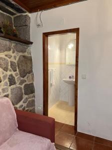 CovideCasa Padre Alexandre的设有带步入式淋浴间和盥洗盆的浴室