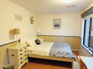 伊瑟阔City Oasis的一间卧室配有一张床、一个梳妆台和一扇窗户。