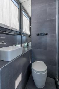 LisanzaLa Dolce Vita House Boat的浴室配有白色卫生间和盥洗盆。