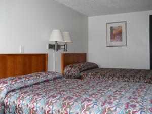 橡树溪Value Inn Motel - Milwaukee Airport South的配有一张床和一把椅子的酒店客房