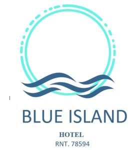 圣安德烈斯BLUE ISLAND HOTEL的蓝色岛屿酒店标志