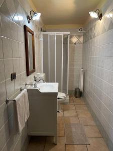 圣斯泰法诺贝尔博Cadgal - Tenuta Valdivilla的一间带水槽和卫生间的浴室