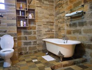 内罗毕The Drexel House Kenya的带浴缸和卫生间的浴室。