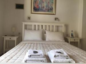 鲁特罗Maistrali的一间卧室配有带毛巾的床