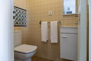 辛特拉Casota - Lusitália Eden的浴室配有卫生间、水槽和毛巾。