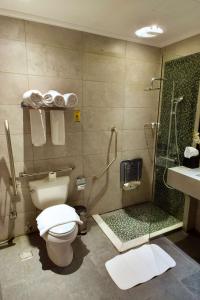 利雅德富尔山贝斯特韦斯特优质酒店的浴室配有卫生间、淋浴和盥洗盆。