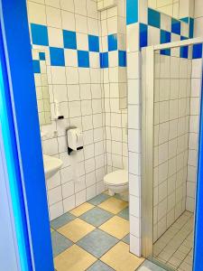 维也纳Gästezimmer Puzwidu的一间带卫生间和淋浴间的浴室