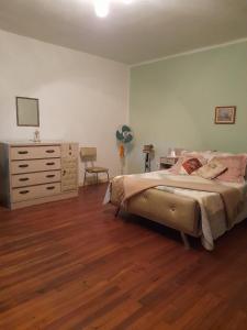 塔里哈Preciosa Casa Centrica y Acogedora的一间卧室配有一张床、梳妆台和书桌