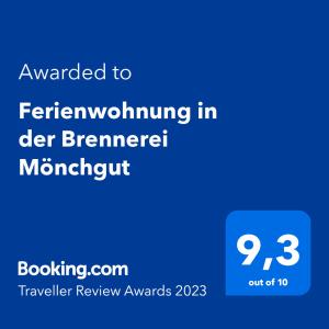 米德尔哈根Ferienwohnung in der Brennerei Mönchgut的给在der herzer中被休眠的文本的手机的截图