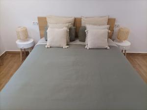 圣费尔南多Precioso Apartamento en San Fernando的一张带枕头的大白色床