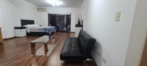 布宜诺斯艾利斯Monoambiente Grande Pedraza2134的客厅配有沙发和1张床