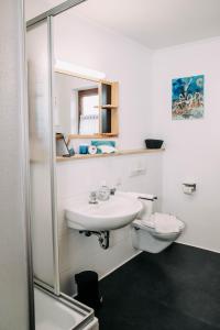巴特格里斯巴赫瓦尔德杰格斯图贝尔酒店的一间带水槽和卫生间的浴室