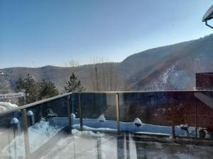 SaadetTurkish Retreat的从大楼内可以欣赏到雪山的景色
