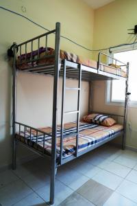 迪拜Topstay Boys Hostel & Furnished Holiday Home的客房内的两张双层床