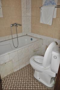 雅温得HOTEL DE LA VALLEE NEW的一间带卫生间和浴缸的浴室
