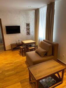 布尔泽策Kolakovic的客厅配有沙发和桌子