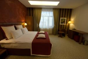 布拉索夫戈特酒店 的一间设有大床和窗户的酒店客房