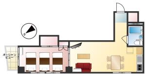 Harada伊豆白浜太洋マンション９１１的图表房屋的平面图