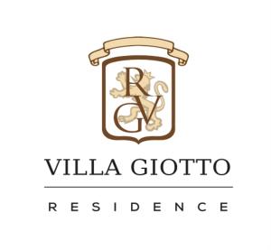 梅斯特Villa Giotto Luxury Suite & Apartments的印有维伊·斯特里诺字母的花卉公司标志