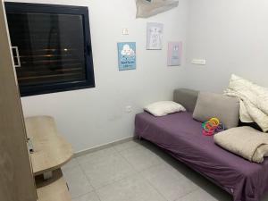 内坦亚Beauty apartment 3 rooms wi-fi的沙发,客厅里设有窗户