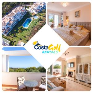 马贝拉Ático familiar con terraza y bonitas vistas al mar en Marbella - Rio Real 282G的一张带游泳池的别墅图片拼贴